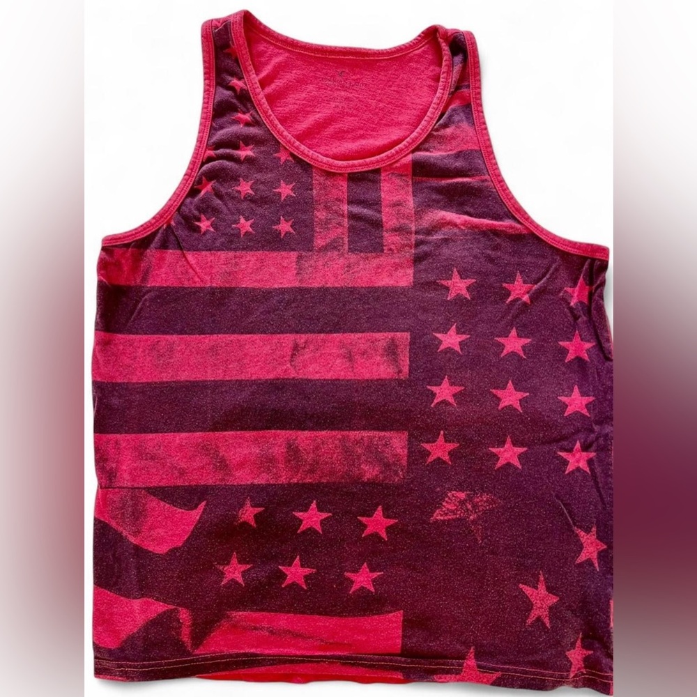 American Eagle Outfitters Red and Black Tank Top